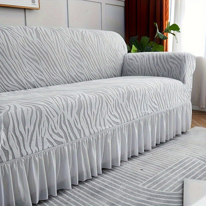 Stretch integrated sofa slipcover for home decor protection.