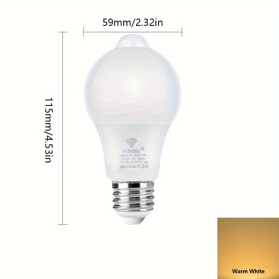 6-pack of motion sensor LED bulbs (6W-12W) for indoor use in home, bedroom, and kitchen.