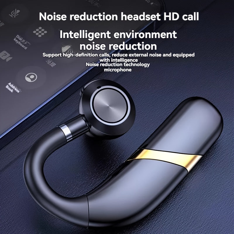 Wireless smart headset with microphone and noise cancellation for calls, push button call control, Type-C charging, semi-open-back earcups. Compatible with cellphones, best suited for