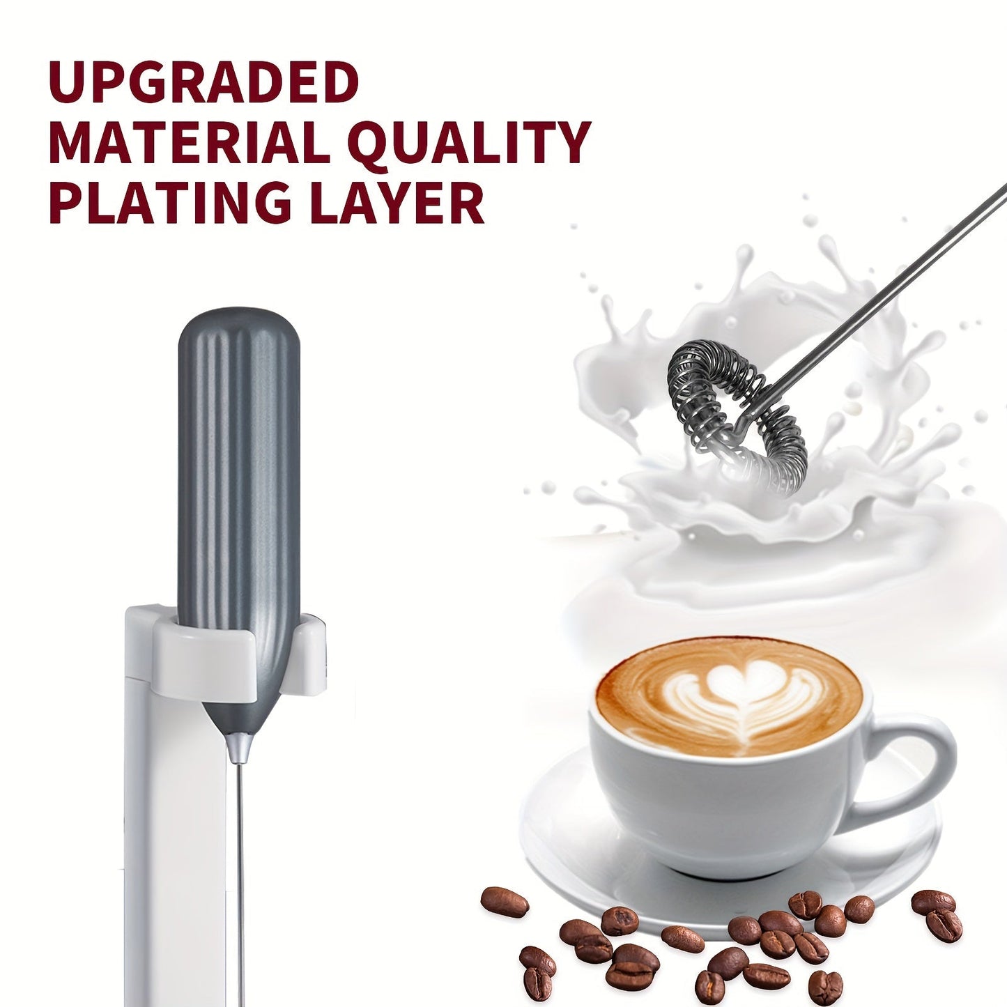 The Lalayuan Electric Milk Frother is a compact and convenient way to froth milk for your favorite drinks. This mini milk foamer is battery operated (batteries not included) and made with stainless steel for durability. It can be used to mix drinks like