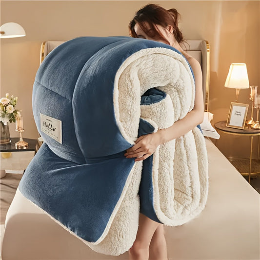 Stay warm and cozy all season long with this thick comforter. Designed with ultra soft breathable fabric and box stitch construction for added comfort. Available in various solid colors, this machine washable comforter is the perfect addition to your