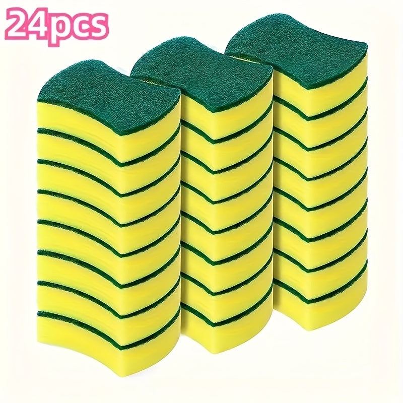 10/12/24pcs Multifunctional Cleaning Sponge Set - Double-sided Scouring Pads for Home and Kitchen Cleaning - Dishwashing Tool - Advanced, Durable, Anti-scratch, and Super Absorbent Sponge - Essential Cleaning Supplies!