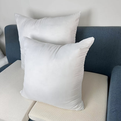 Set of 2 White Throw Pillow Inserts, Sofa Cushion Fillers, Ideal for Home Decor in Living Room, Sofa, and Bed