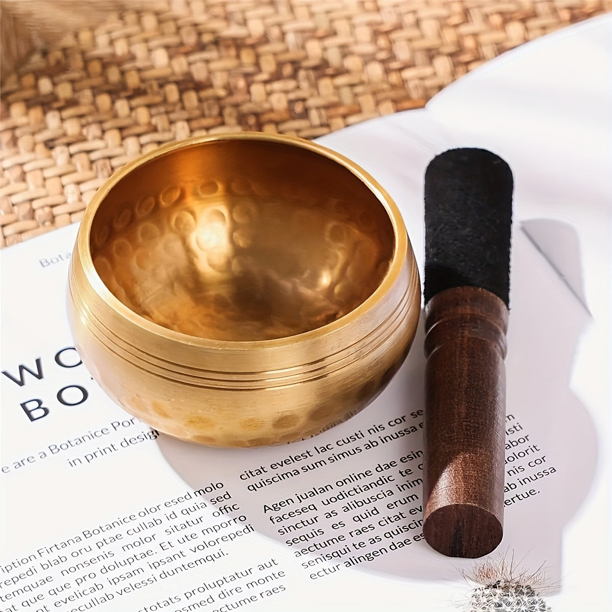 8.0 cm Handcrafted Tibetan Singing Bowl Set for Yoga, Sound Healing, Chakra Balancing, and Mindfulness Practice - Includes Mallet for Easy Playing