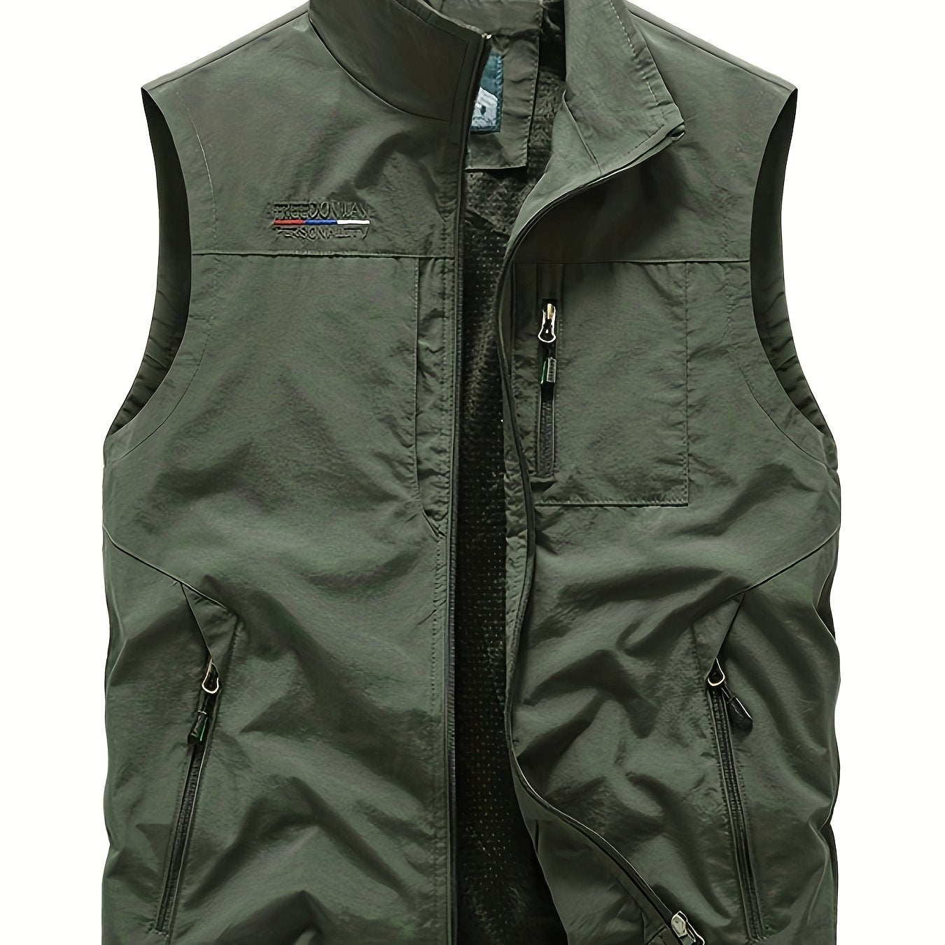 Men's Zipper Pockets Cargo Vest for outdoor activities in Spring and Summer.