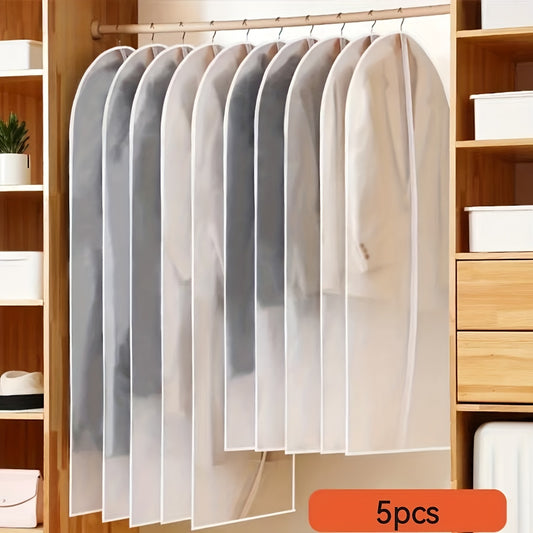 5pcs Transparent Clothes Storage Dustproof Bags