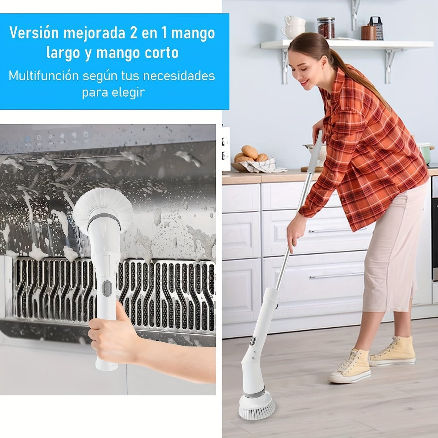 Get a complete cleaning solution with our 1set Electric Rotating Floor Cleaner. This handy tool comes with 6 Replaceable Brush Heads and an Adjustable Telescopic Handle for easy use. The 360 Wireless Cleaning Brush is perfect for bathrooms, bathtubs, and