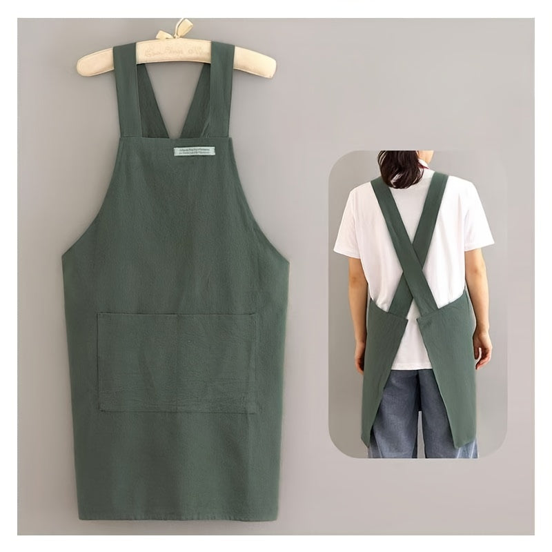 Unisex canvas apron without tie straps, suitable for various activities - 100% woven canvas, 175gsm