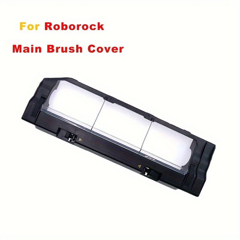 Black Main Brush Cover Replacement for Roborock S6 MaxV, S6, S6 Pure, E4, S4 Max, S4, S5 Max, S5, E35, and E2 Robot Vacuum Cleaners - Floor Attachment [Popular Choice]