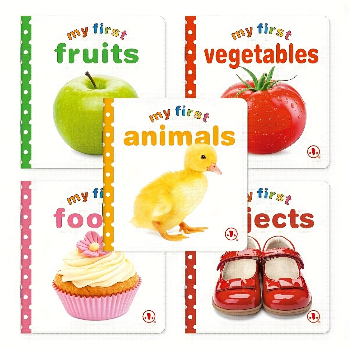 1 set of 10 children's books for learning object recognition in English featuring apple covers