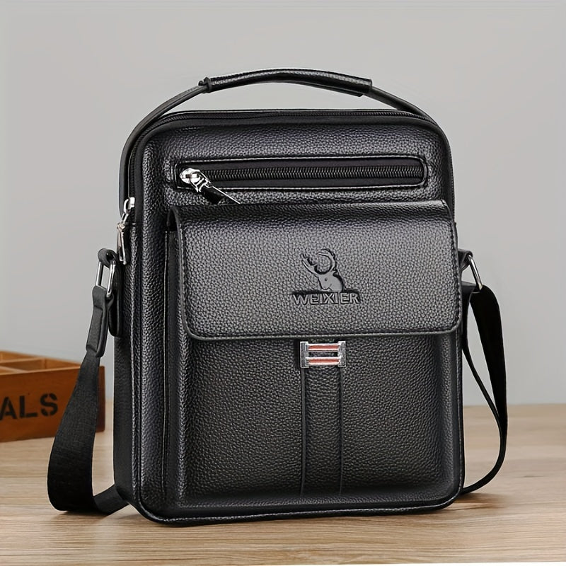 Vintage style messenger bag for women, water-resistant, ideal gift - Black.