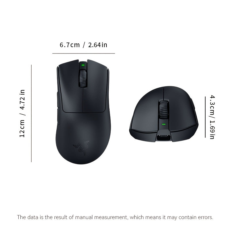 Razer DeathAdder V3 Pro Wireless Gaming Mouse with Hyperpolling Wireless Dongle: Lightweight design, Focus Pro 30K Optical Sensor, Optical Switches, 5 programmable buttons.