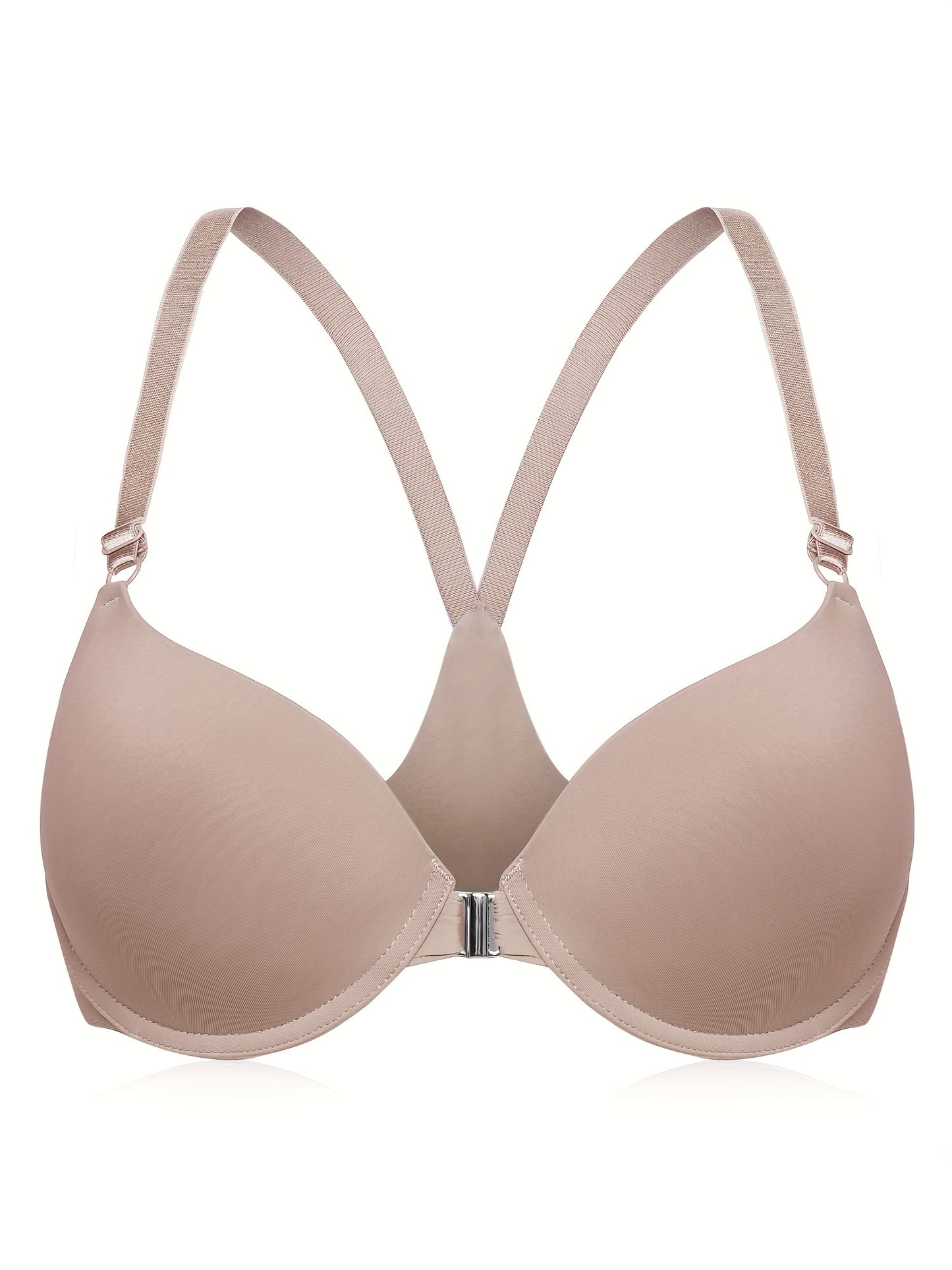 Comfortable front buckle push-up bra for women, ideal for everyday wear.