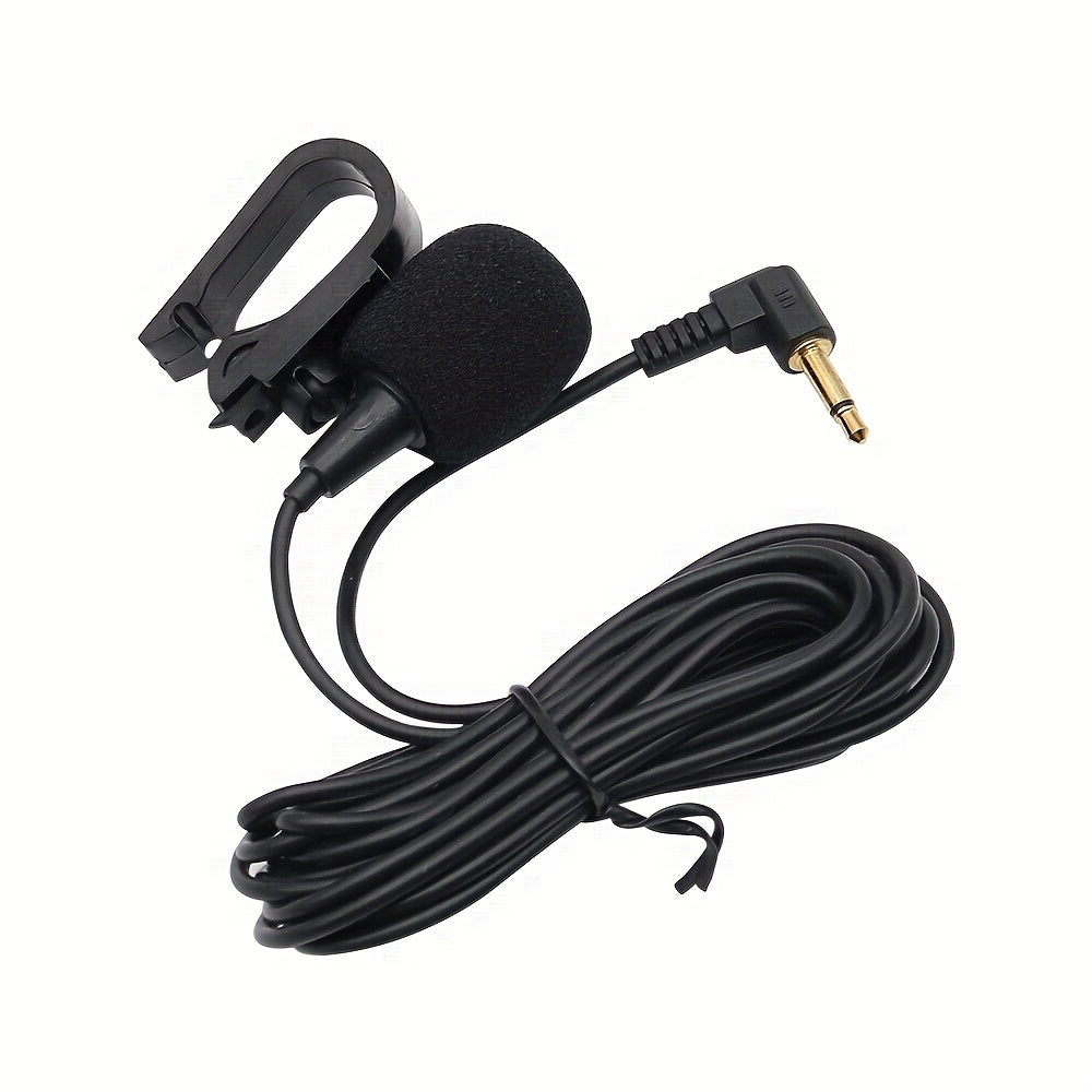 Car audio microphone with 3.5mm clip jack plug, ideal for professionals.