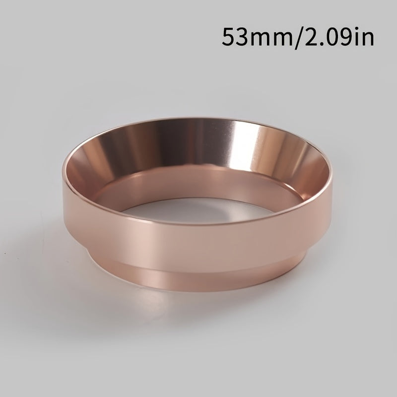 Durable Espresso Barista Tool: Aluminum Alloy Magnetic Round Ring Coffee Dosing Ring for 51mm, 53mm, and 58mm.