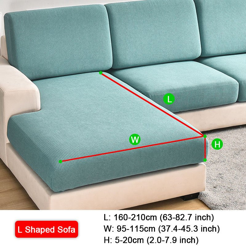 Waterproof Jacquard Sofa Slipcover protects furniture with elastic cover. Polyester material enhances home decor.