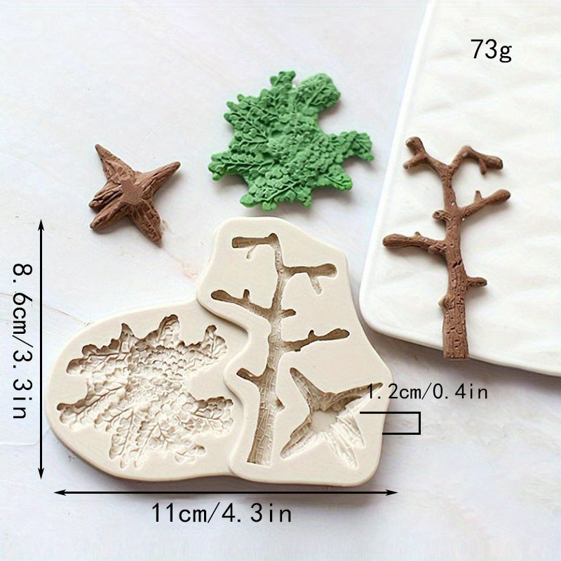 Forest Chocolate Mold featuring one piece design. Squirrel, mushroom, and pine cone shapes made of high-quality silicone material. Perfect for creating cute kawaii animal candies, fondants, and biscuits. Ideal for DIY cake decorating, this versatile mold