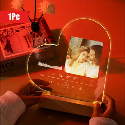 Create your own personalized acrylic photo frame with a transparent love heart design. Ideal for unique birthday gifts and special Valentine's Day keepsakes.