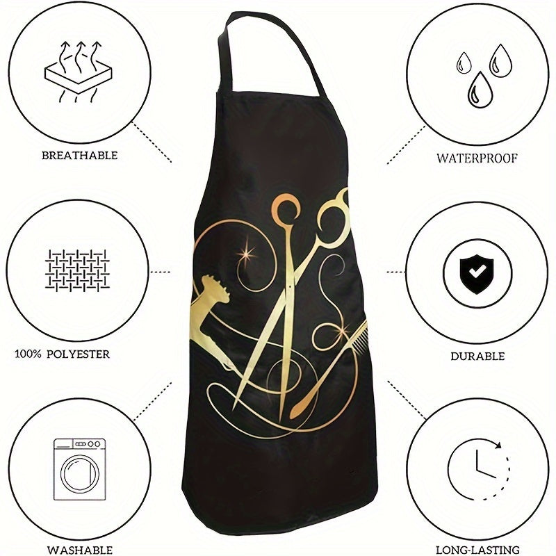 Waterproof two-piece apron set for haircuts and hairdressing - ideal for salon professionals and suitable for all hairstyles.