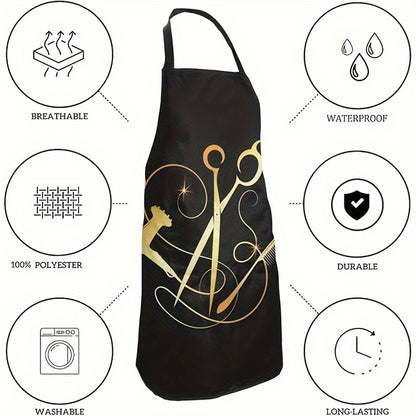 Waterproof two-piece apron set for haircuts and hairdressing - ideal for salon professionals and suitable for all hairstyles.