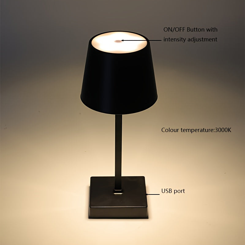 Adjustable brightness retro touch table lamp, ideal for various settings such as restaurants, living rooms, bedrooms, and bars.