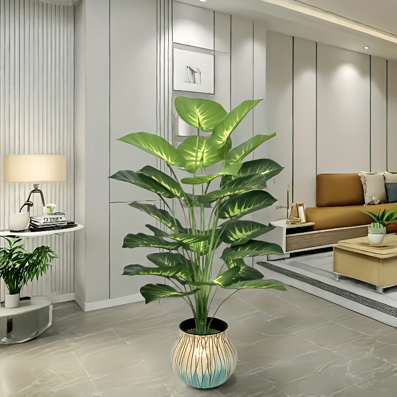 Versatile lifelike money plant - perfect for weddings, hotels, gardens. Indoor/outdoor artificial tree, ideal for all seasons. Flower pot not included.