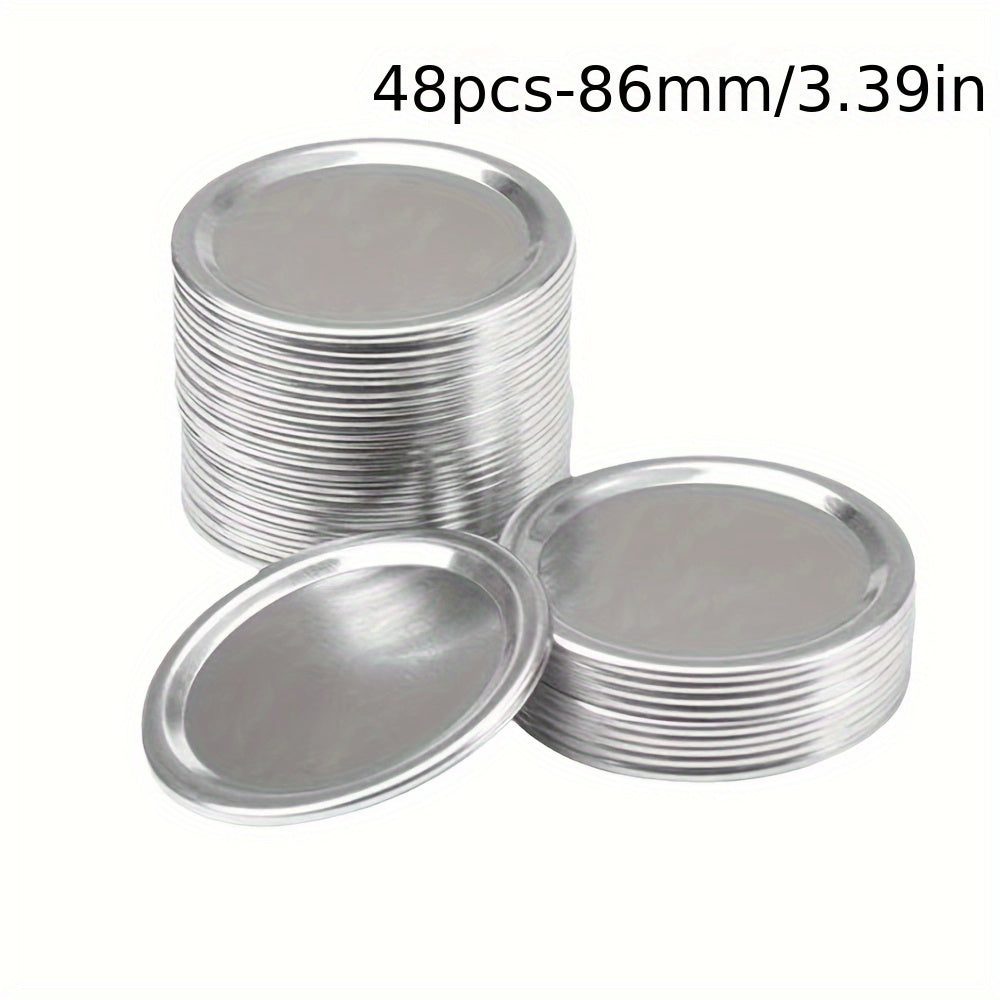 Wide Mouth Mason Jar Lids for Preserving, Decorating, and More - Tinplate Split Lids Seal 100% - Fits Wide Mouth Mason Jars (70/86mm)