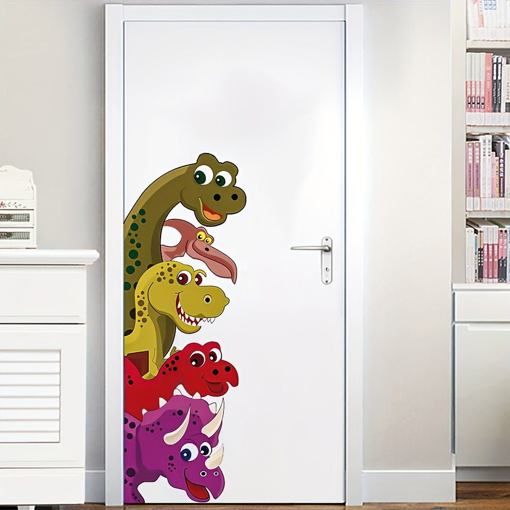 Cartoon dinosaur wall sticker for home decoration, removable and self-adhesive.