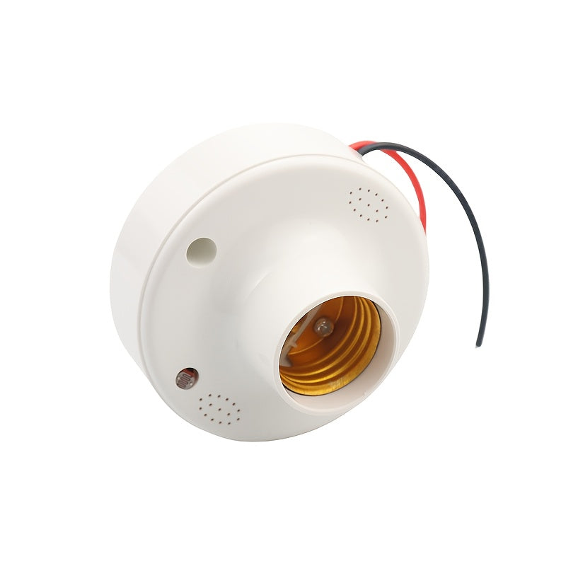 AC220V LED Bulb Holder with Sound Voice Control Sensor and Delay Switch, E27 Screw Lighting Adapter