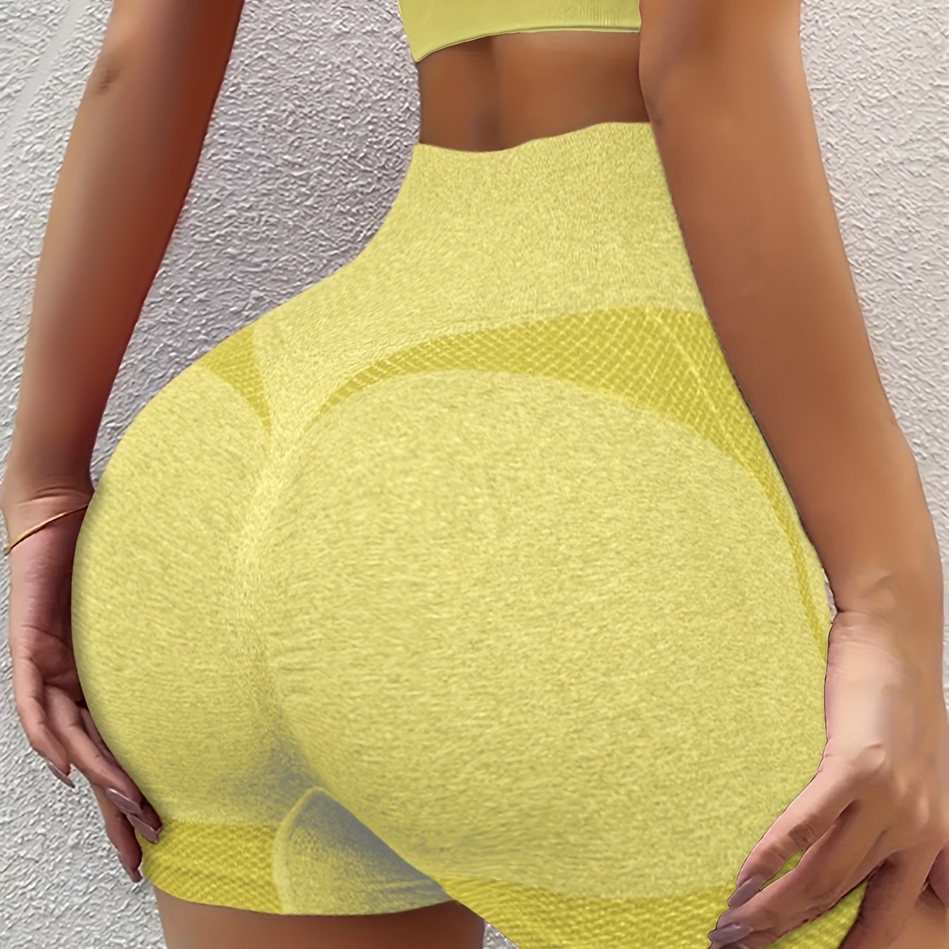 Yoga shorts with high waist, tummy control, and butt lift for women, offers seamless comfort and breathability.