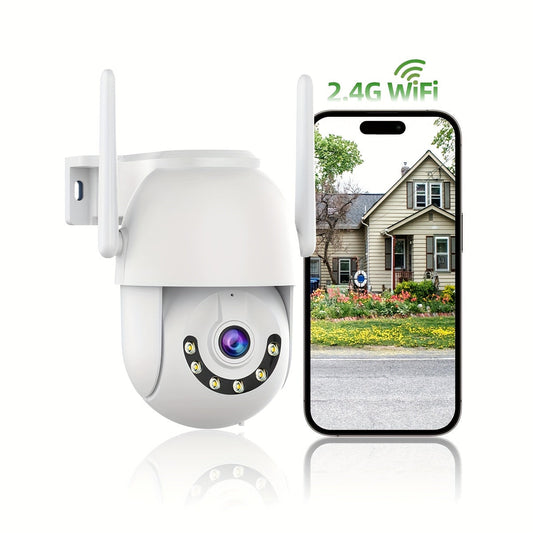 Upgrade your security system with the advanced 3MP Smart PTZ Camera featuring WiFi connectivity. Enjoy easy setup, voice alerts, zones, timing capabilities, color night vision, and 2-way audio communication. Ideal for monitoring outdoor pathways, yards