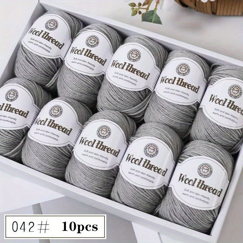 10pcs of Australian Wool Yarn [Approx. 500G/10 Balls Per Pack], Ideal for Crocheting Sweaters, Coats, Vests, Scarves, Hats, and DIY Knitwear, Soft, Warm, and Easy to Knit.