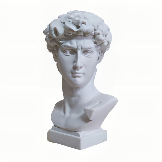 Greek bust statue: 7.0cm/2.76in, white resin, ideal for home or office decoration and collection.