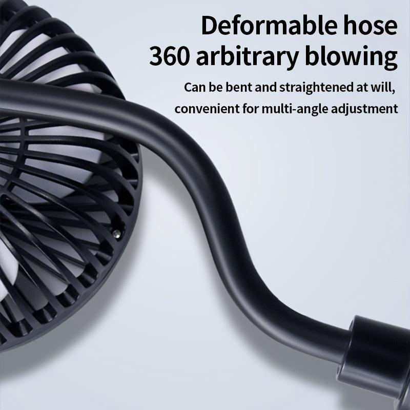 Introducing the Cup Holder Single-Head Car Fan with a Flexible Hose for Powerful Airflow. This fan features a Line Control Switch, Compact Mini Size, and is USB Powered. Its Multi-Angle Rotation and Clip-On Design make it Safe and Stable, with Low Noise