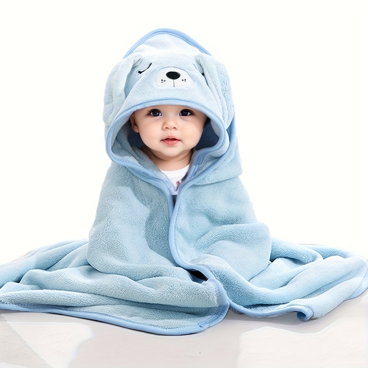 The Bathrobe Bath Plus Size Baby Bath Towel is made with ultra-fine fiber for super strong water absorption and quick drying. It can be used in the bathroom, at the beach, or as a fun cartoon cloak. Perfect for a Christmas, Halloween, or Thanksgiving