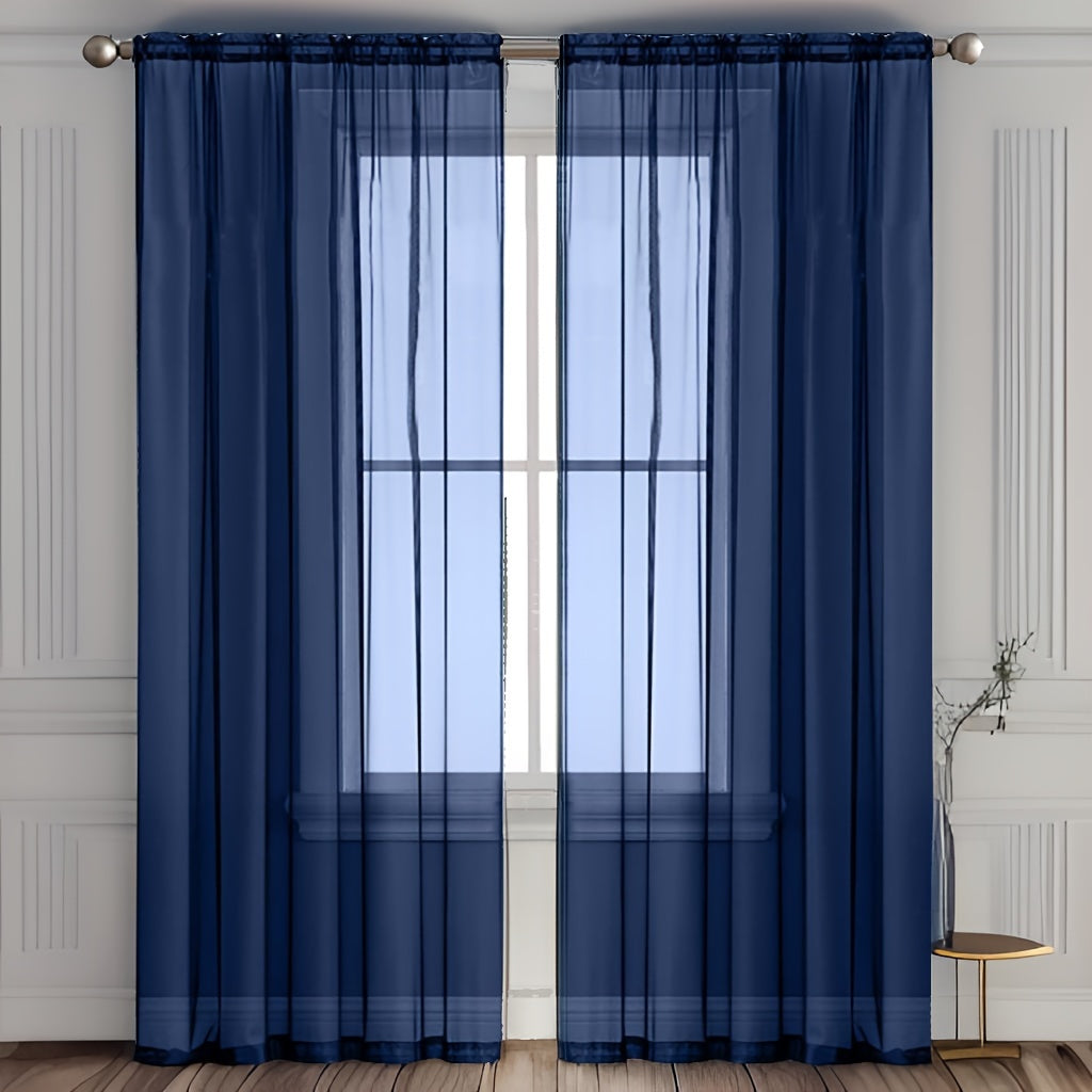 Sheer Polyester Curtain Panel - Modern Window Treatment for Bedroom and Living Room, Light and airy Fabric, Easy to Clean, Rod Pocket top - 1 piece Bedroom Romance Theme