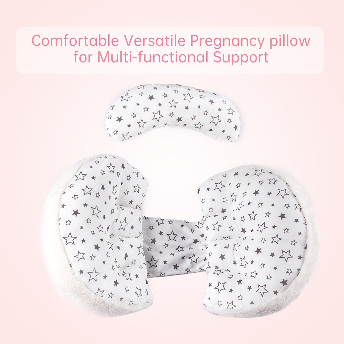 Experience ultimate comfort with our Pregnancy Support Pillow. Made from medium soft polyester fiber, this lightweight full body cushion provides support for your buttocks, protects your back, and aids in side sleeping. Suitable for ages 14 and up.