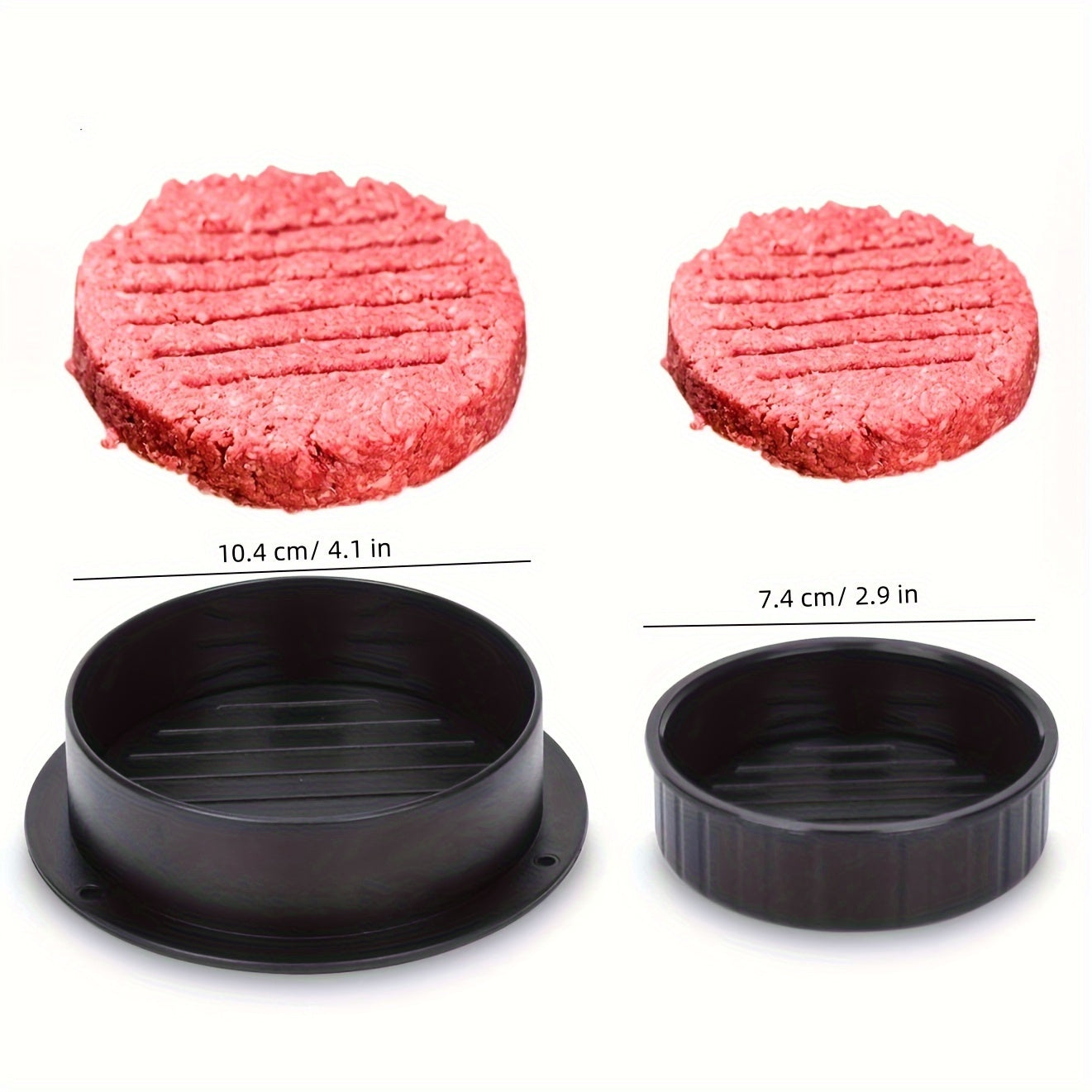 Hamburger Press and Patty Maker with Non-Stick Coating - Ideal for Making Stuffed Burgers, Sliders, and Beef Patties - A Must-Have Grilling Tool for Your Kitchen, BBQ, or Barbecue