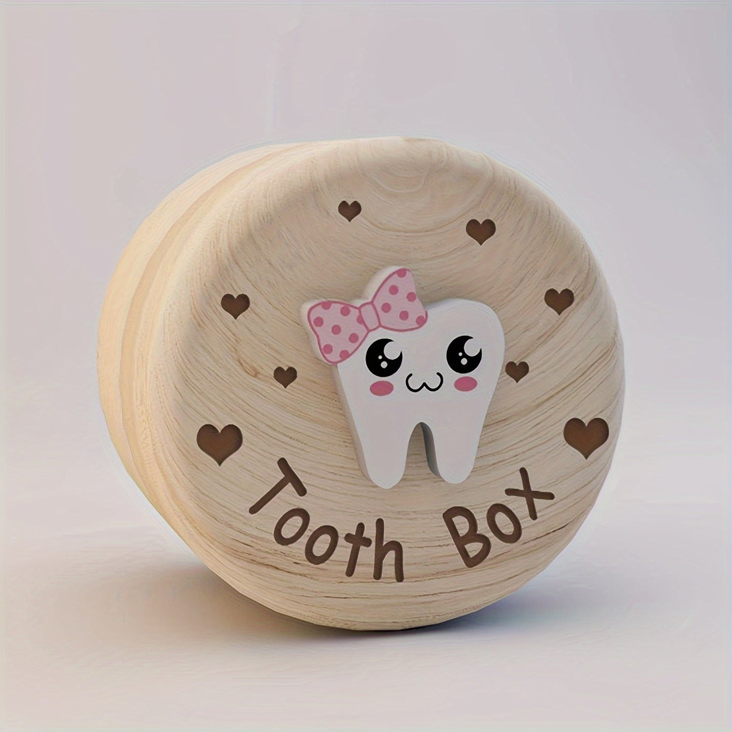 Wooden Tooth Fairy Keepsake Box - A charming storage container for teeth, fetal hair, and other birth souvenirs. This unique home decor piece also makes a perfect party or birthday gift for ages 14 and up.