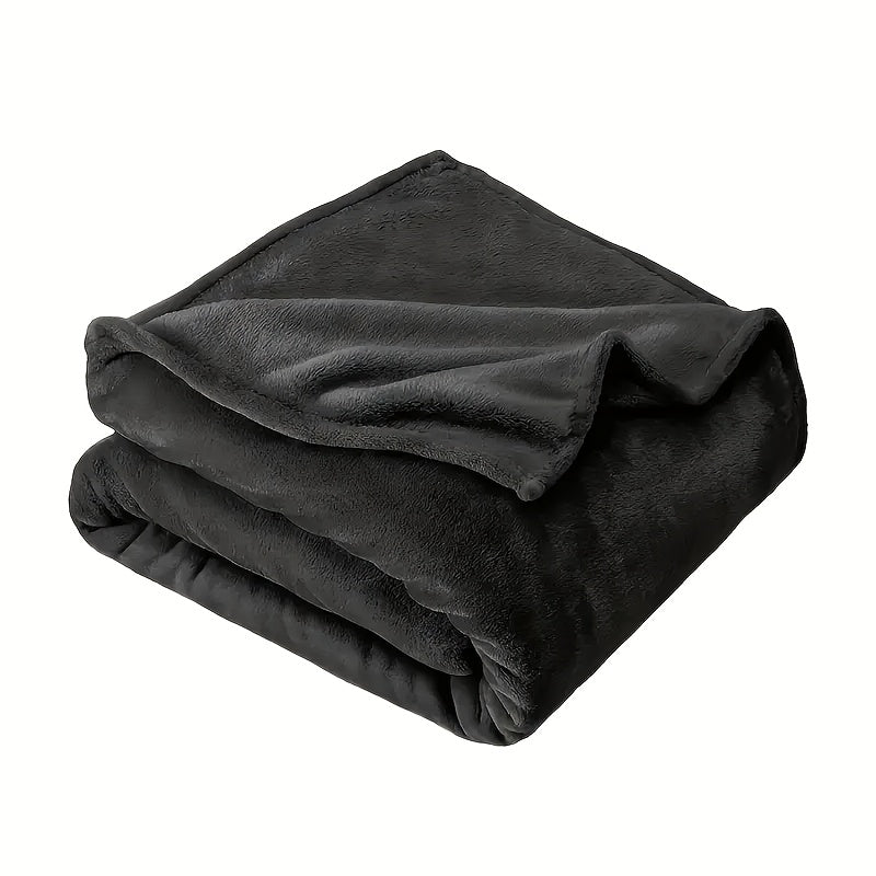 Cozy up with the Ultra-Soft 220gsm Polyester Fleece Throw Blanket. This warm and lightweight blanket is perfect for your couch, bed, office, or when you're on the go. Easy to care for, simply toss it in the washing machine for a quick refresh. Available