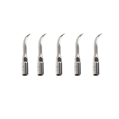 Set of 5 stainless steel dental cleaning tools for gum health and teeth cleaning. Includes non-electric interdental brushes and pick, battery-free.