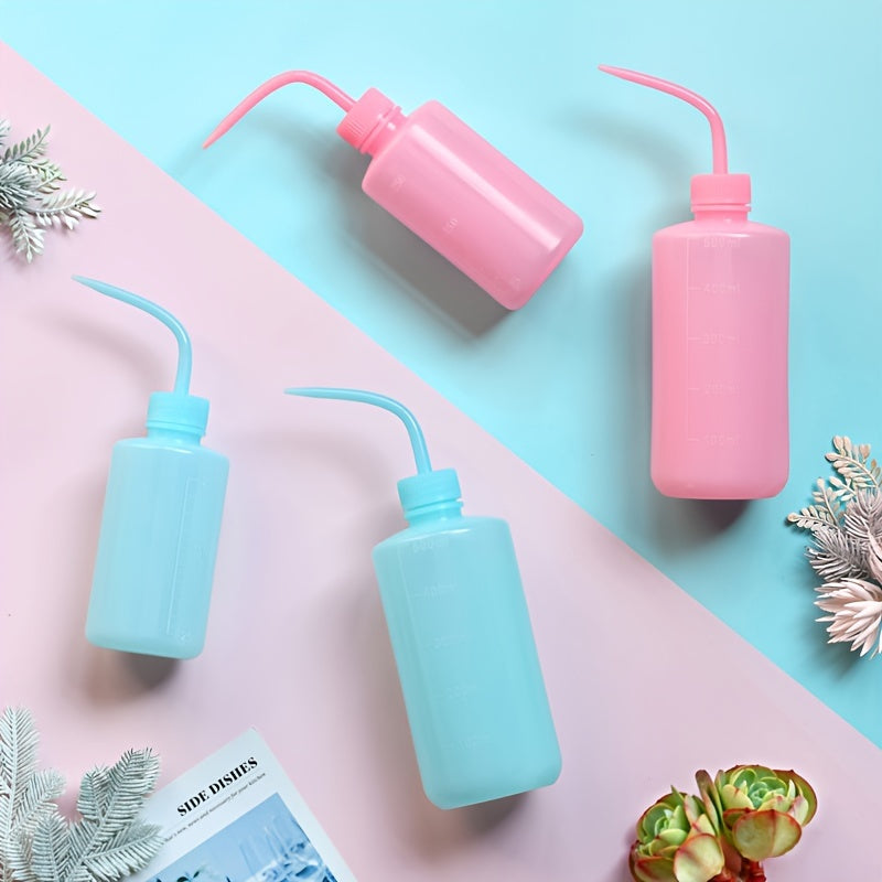 1 set of watering bottles with plastic curved mouth, safe rinse bottle watering tool for plants and flowers, including a squeeze watering can, succulent watering bottle, potted plant