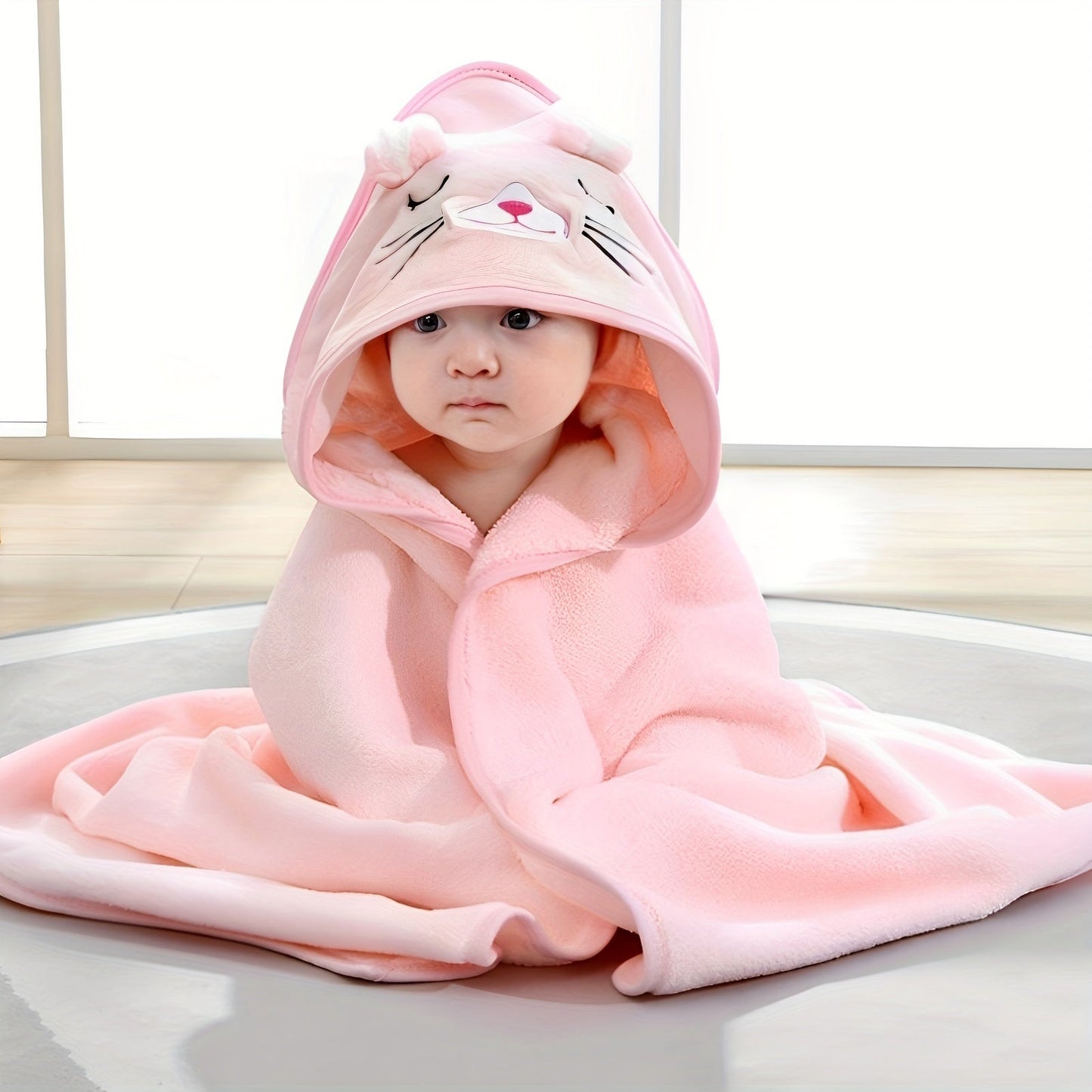 Soft hooded bath towels for kids with cute cartoon animal design, suitable for all seasons. Great gift for Christmas, Halloween, and Children's Day.