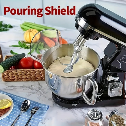 Set of 2 Plastic Pouring Shields and Splash Guards for Stand Mixer 4.5-5QT - Adjustable Food-Grade Pouring Chute Attachment for Transparent Mixer Bowl, Ensuring Clean, Splash-Free Mixing and Pouring