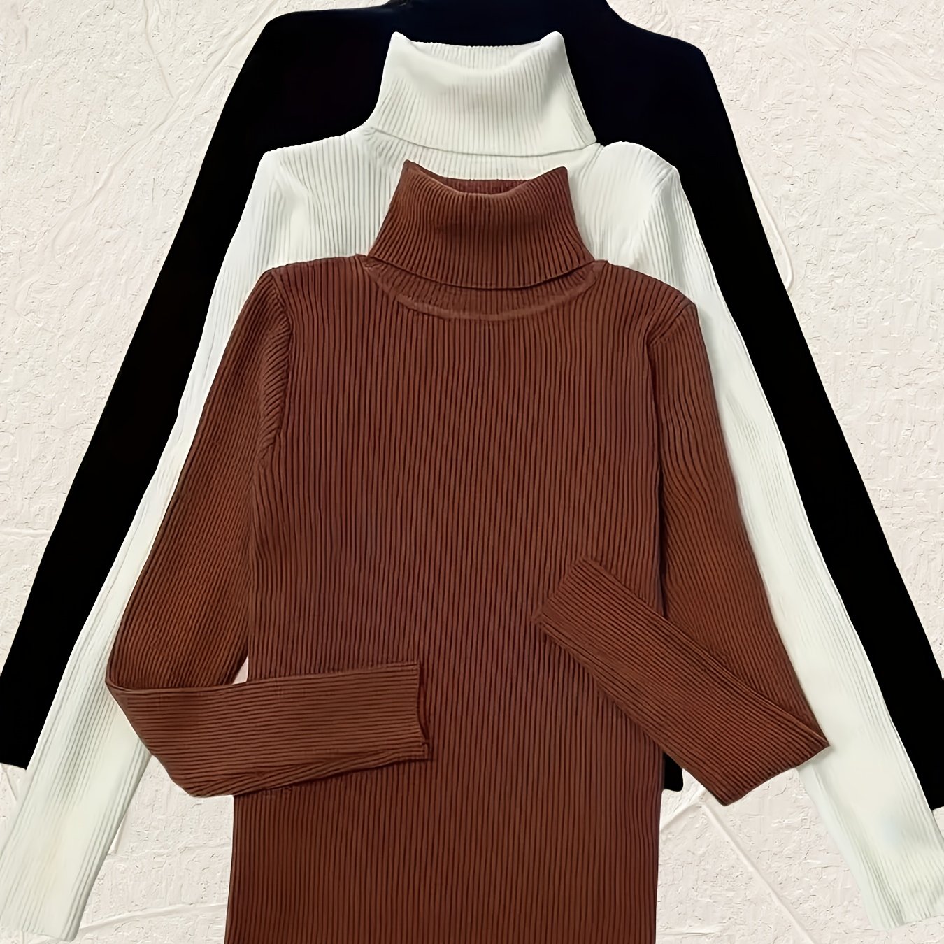 3-pack turtleneck sweaters for women, perfect for fall and winter fashion.