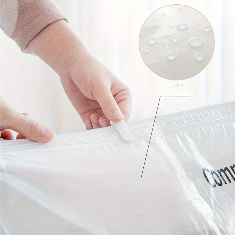 Vacuum Storage Bags for Clothing and Quilts - Space-Saving Design, No Pump Required, Simple Seal, Rectangular Shape