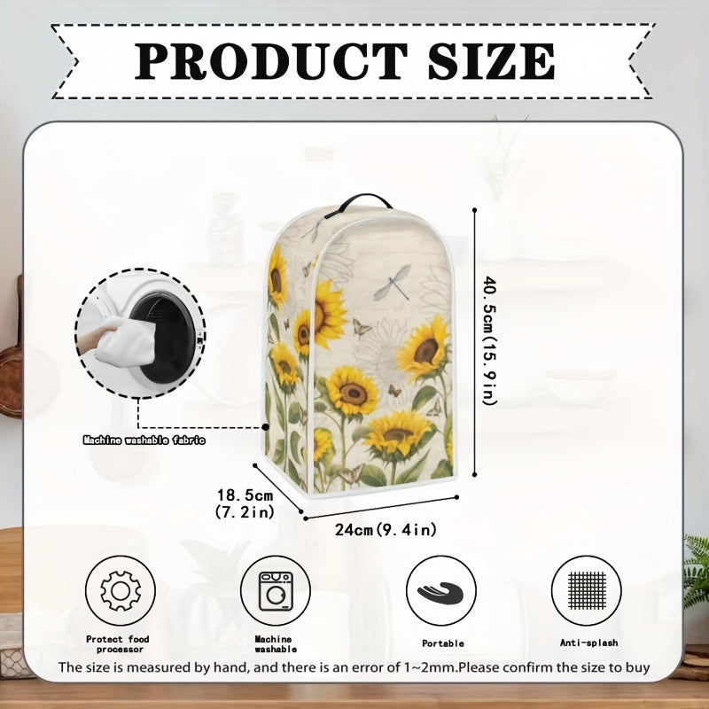 Protect your kitchen appliances with our washable Sunflower Blender Dust Cover. This anti-splash design is perfect for keeping your food processor and coffee maker clean. A stylish and functional accessory for women.