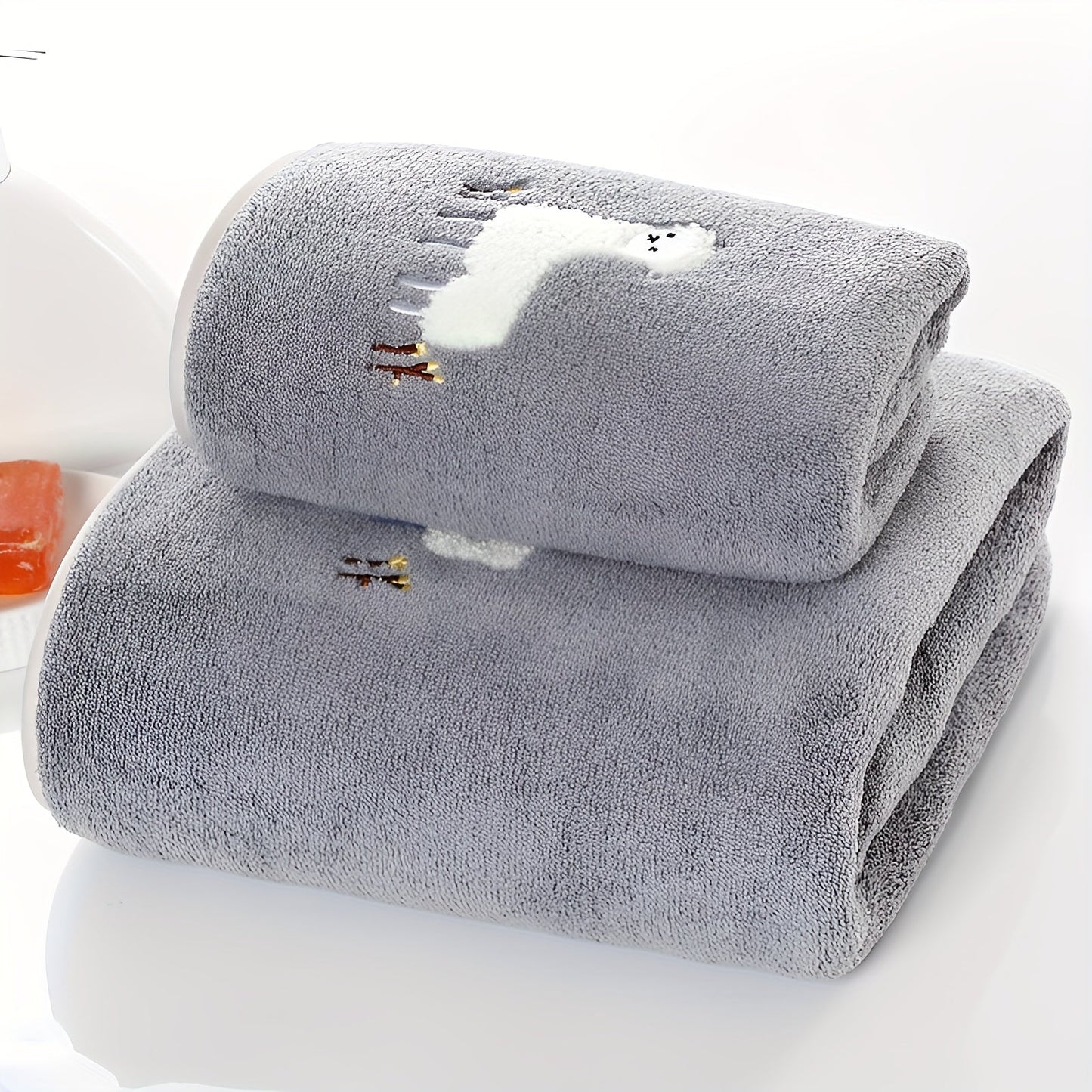 Get 2 Christmas Halloween Gifts with this adorable Alpaca Towel Bath Towel Set. Super soft and cute, it can also double as a blanket. Made from skin-friendly materials, this set is super absorbent and perfect for gifting this Christmas.