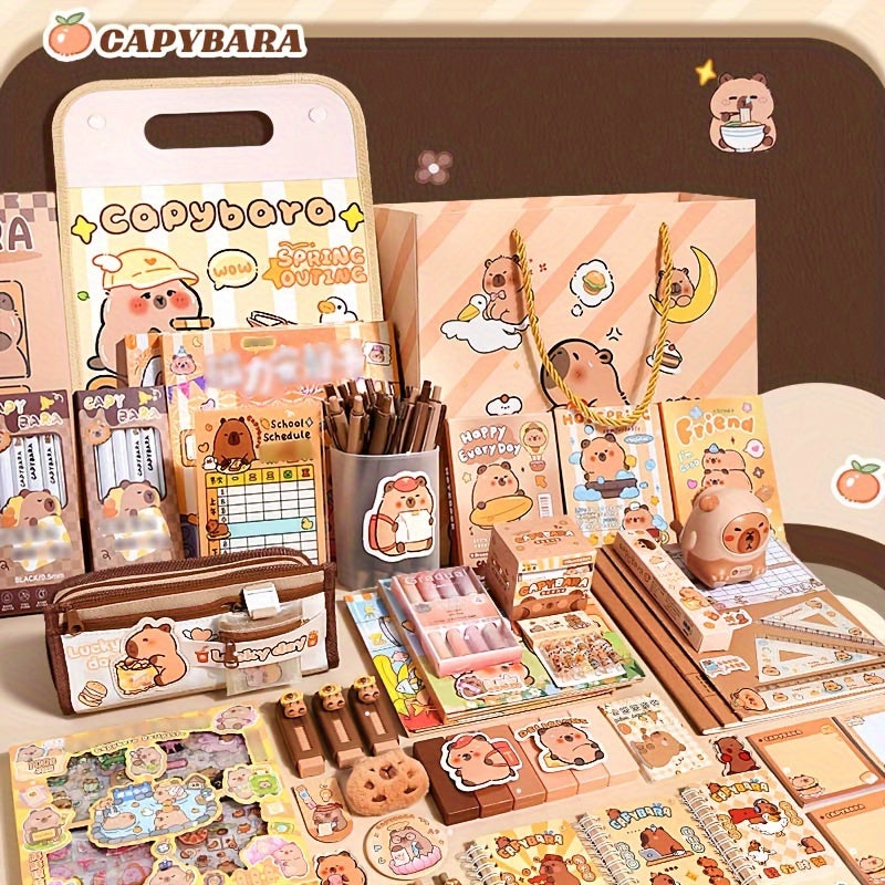 Adorable Capybara-Themed Stationery Set - Perfect School Supplies Gift, Top-notch Aesthetics