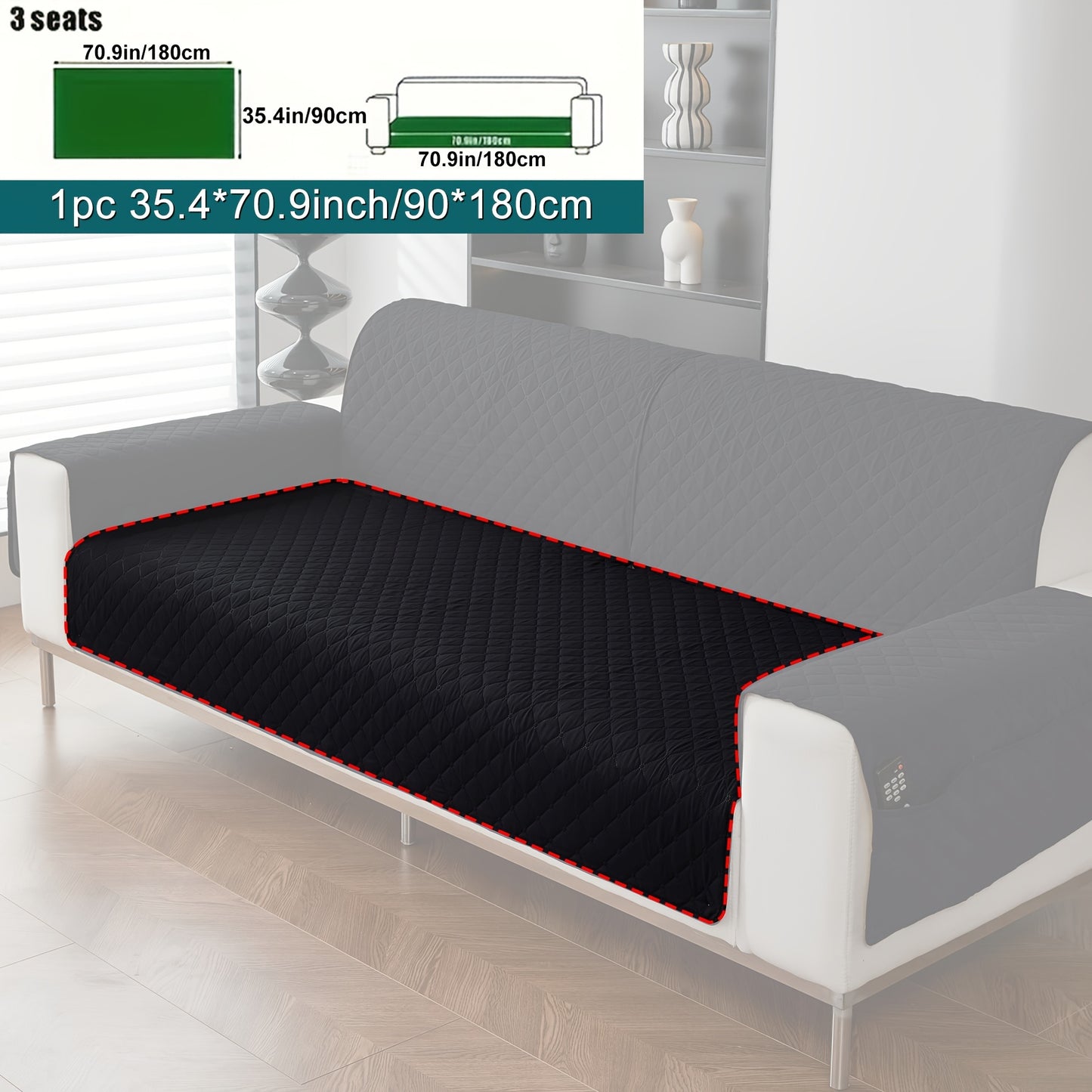 Anti-slip sofa cushion protective pad suitable for all types of sofas, machine washable.